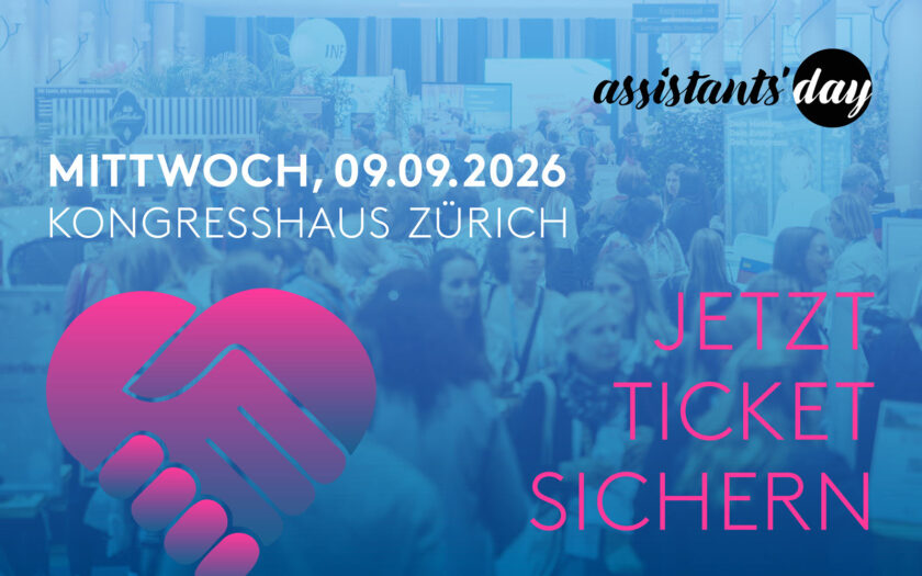 KW 33 im 2026 NS weekly Assistants Day Miss Moneypenny Kongresshaus Zürich hotelbooker ch Gmb H MICE Service