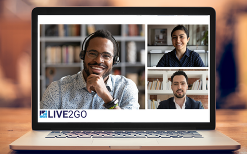 Hybride Meetings mit unserem Partner LIVE2GO