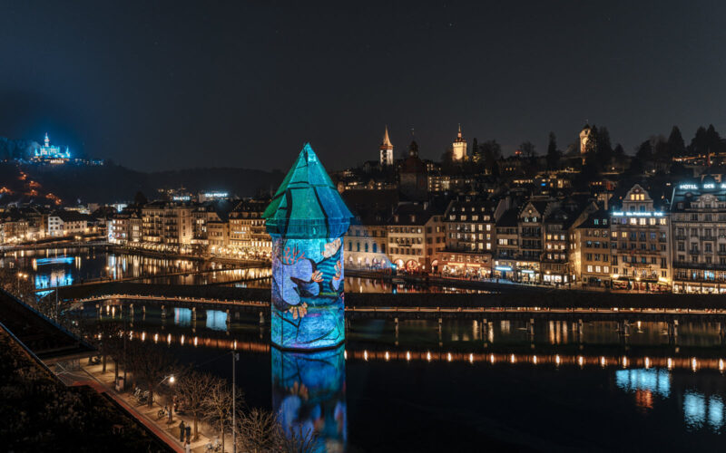 Abendliches Highlight am Lilu Lichtfestival Luzern