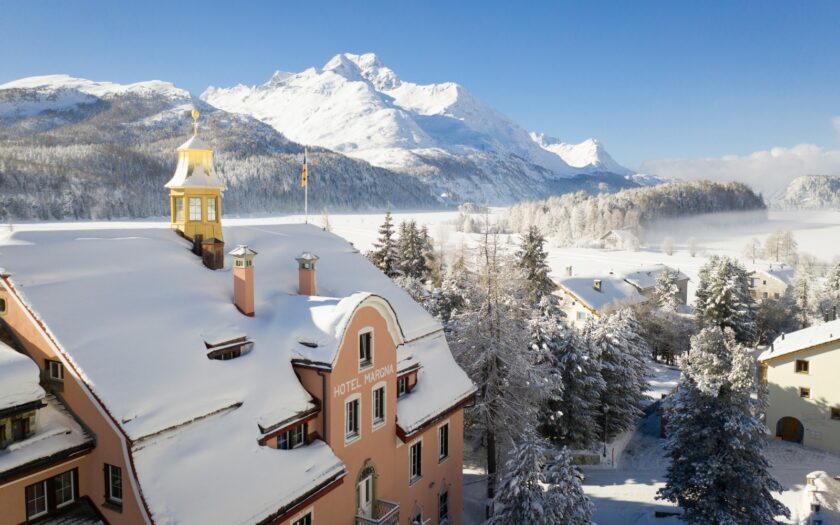KW 01 ns weekly Parkhotel Margna Neueröffnung Engadin Sils Skifahren Schnee Berge Seminar events hotelbooker ch Gmbh